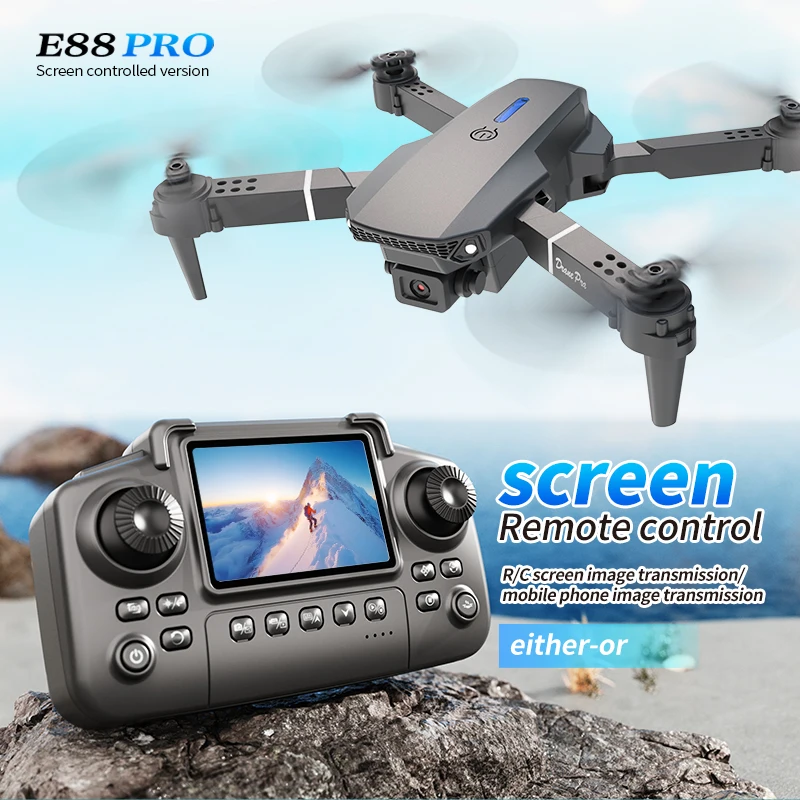 Drone Camera Wide Angle - Профессиональный дрон E88 PRO с экраном,